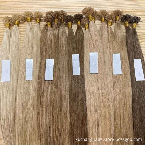 Double Drawn Nail U Tip 100% Virgin Peruvian 613 Human Hair Extensions Seamless Skin Raw Straight Remy Hair Extension